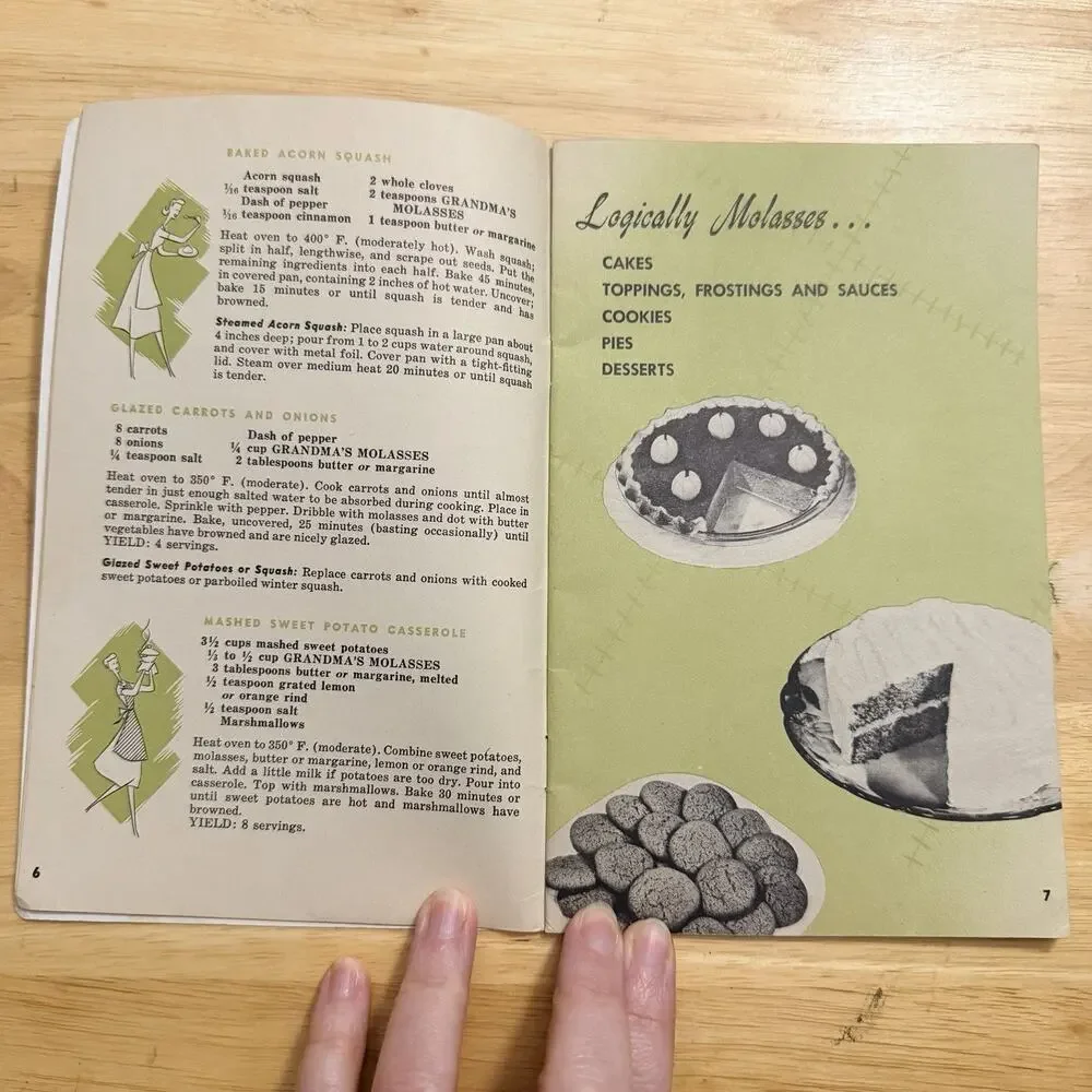 Grandmas Recipes for Mother and Daughter Old Fashioned Molasses Vintage Cookbook